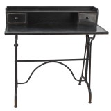 DESK TABLE BLACK IRON SECRETARY - CONSOLES, DESKS